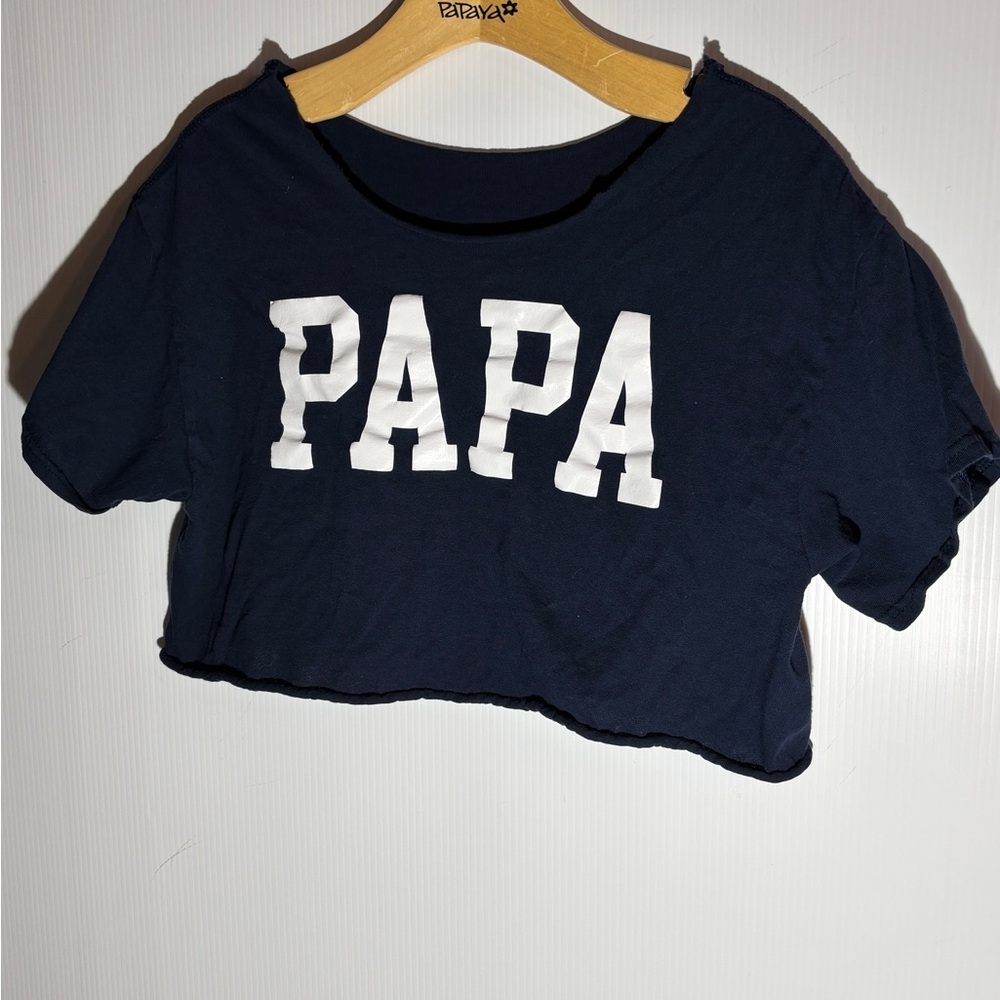 Navy Blue womens Shirt with 'PAPA' Pit to pit 20 inches